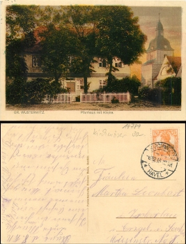 Size Wusterwitz rectory with church o October 8, 1916
