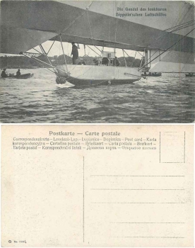 Zeppelin die Gondel des lenkbaren Luftschiff  * ca.1910