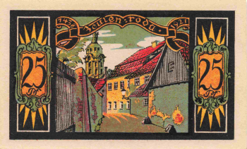 Zeulenroda, Thuringia, 1921 emergency money note