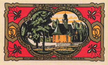 Zeulenroda, Thuringia, 1921 emergency money note