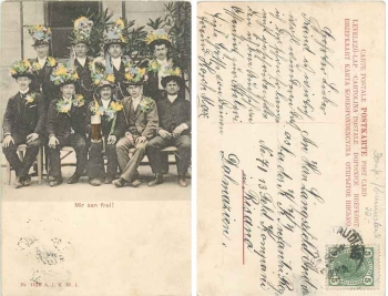 Zimmermänner auf der Walz "Mir San frei!" o 16.3.1907