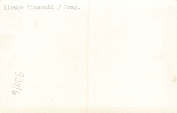 Zinnwald Erzgebirge Kirche Druckvorlage um 1950 Hanich