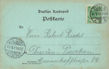 Zittau Sachsen Johanneum Mondscheinkarte o 1898