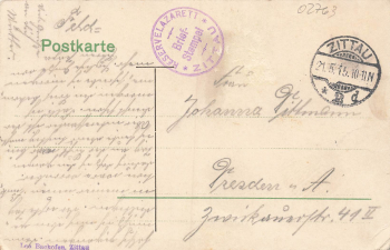 Zittau Sachsen Kaiser Wilhelm Platz Feldpost Reservelazarett o 1915
