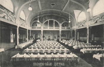Zittau Sachsen Kronen Säle Innenansicht o 1910
