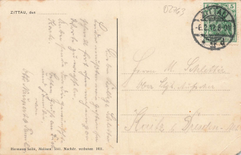 Zittau Sachsen Blumenuhr o 1912