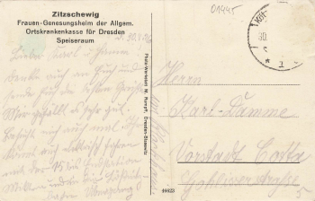 Zitzschewig Radebeul Frauen Genesungsheim Speiseraum o 1926