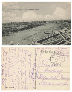 Zonnebeke Westflandern Feldpostexped. 1. Garde-Inf Div. 1. Garde Minenwerfer Kompagnie 7.3.1916