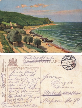 Sopot Adlershorst artist card Oilette o May 12, 1915