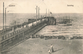 Zoppot Seesteg Pommern Sopot o 1906