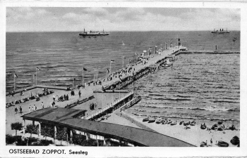 Zoppot Seesteg Pommern Sopot * 1930