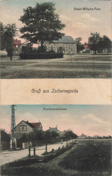 01987 Zschornegosda Schwarzheide  Kaiser Wilhelm Platz Kostebrauerstrasse o um 1920