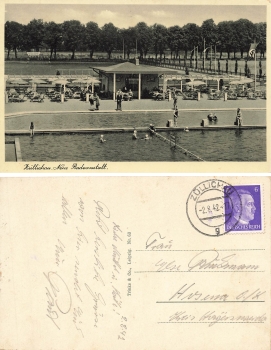 Zuellichau Schlesien neue Badeanstalt Sulechow o 1942