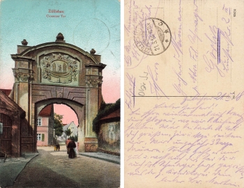 Zuellichau Sulechow Crossener Tor Feldpost 21.3.1918