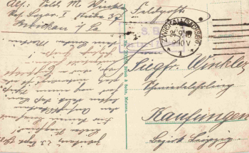 Zwickau Sachsen Schulgässchen Feldpost 1.WK Res. Laz I o 1918