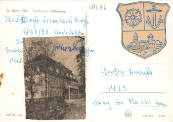 Riesa Stadtpark Mittelweg gebraucht 1970