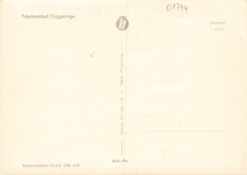 01774 Friedersdorf Klingenberg Erzgebirge * 1957