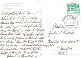 01936 Koenigsbrueck Multi-image postcard o 1987