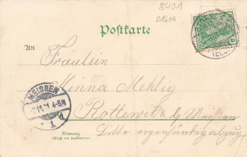 01619 Kreinitz Zeithain Gasthof Schule Litho o 1901