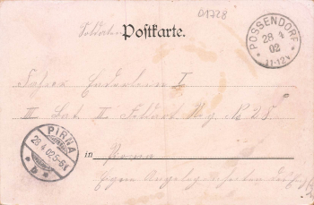 01734 Wendisch Karsdorf Rabenau Gasthof Litho o 1902