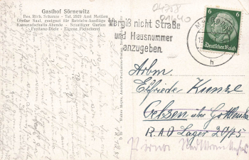 01640 Soernewitz Coswig Sachsen Gasthof  o 1941
