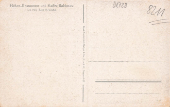 01731 Babisnau Kreischa Restaurant und Babisnauer Pappel * um 1940