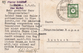 01665 Zadel Diera-Zehren o 1945