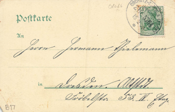 01616 Paussnitz Strehla Gasthof Litho Bahnpost Oschatz-Strehla Zug 5764 o 1900