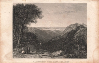Mount Lebanon original steel engraving around 1840