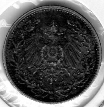 1/2 Mark 1907 F Deutsches Kaiserreich Silbermünze