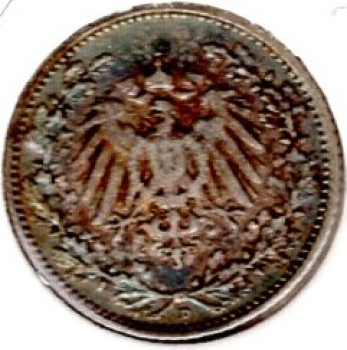 1/2 Mark 1908 D Deutsches Kaiserreich Silbermünze