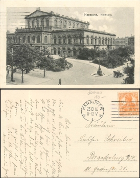 Hannover Theater o 23.10.1916
