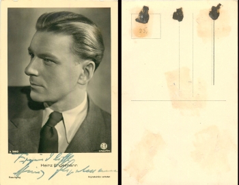 Engelmann Heinz star postcard from Ross-Verlag, with original autograph