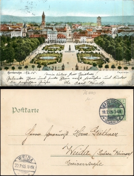 Karlsruhe Schlossplatz o 19.02.1905