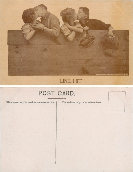 Baseball Humor LINE HIT *ca.1910
