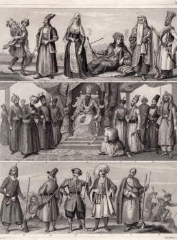 national customs steel engraving by Henry Winkles after G Heck around 1850