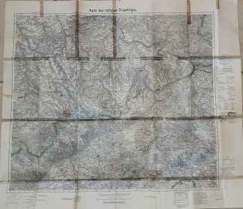 Östliches Erzgebirge Landkarte 1931 mit Jugendherbergen Reichsamt für Landesaufnahmen ​​​​​​​1: 100000