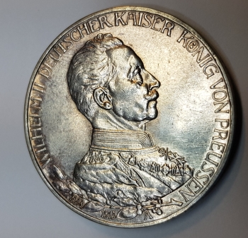 Prussia 3 Mark 1913 brilliant uncirculated