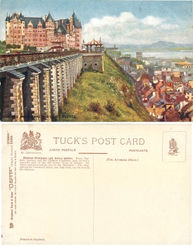 Quebec Chateau Frontenac and Lower Tucks oilette2559 *ca.1910