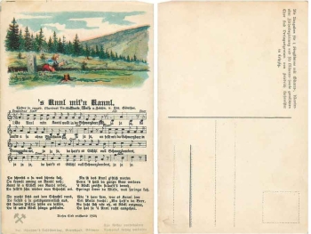 Anton Guenther "s Annl mitn Kannl" Liedkarte Künstlerkarte *ca.1910