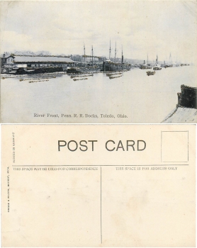 Ohio Toledo Penn. R.R. Dock's mica card * around 1910