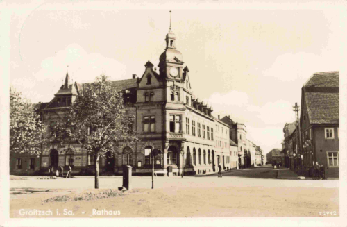 04539 Groitzsch Sachsen Rathaus o 1955