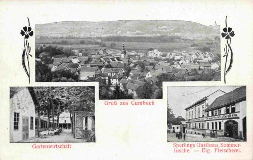 07407 Cumbach Rudolstadt Sperlings Gasthaus * um 1910