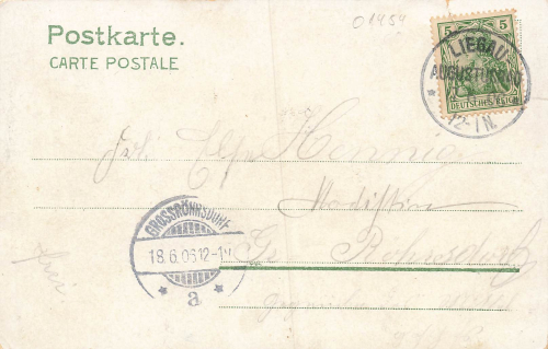 01454 Wachau  Grossmannsche Schankwirtschaft Litho 1906