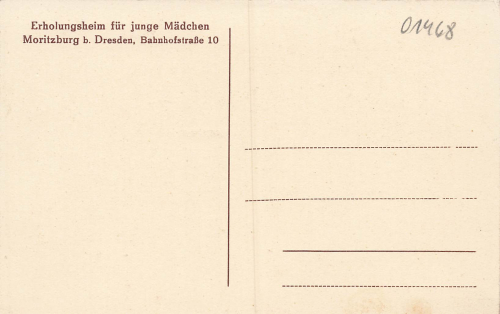 01468 Moritzburg Bahnhofstrasse 10 Convalescent home for young girls * around 1920