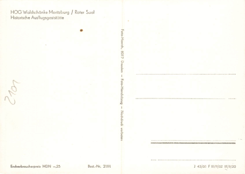 01468 Moritzburg Waldschaenke Roter Saal * 1968 Hanich2101
