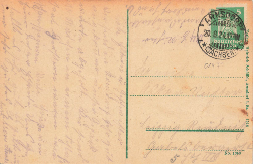 01477 Arnsdorf Sachsen Landesanstalt Krankenhaus o 1924