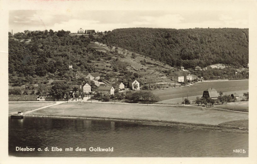 01612 Diesbar Gasthof zum Ross Nieschütz Landpoststempel o 1959