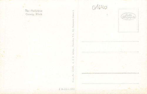 01640 Coswig Sachsen Tbc Heilstätte * um 1940