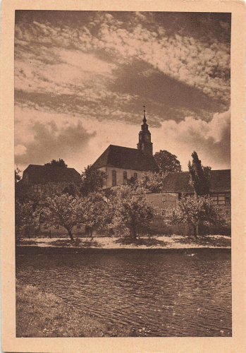 01665 Planitz bei Leuben Kabschutztal Kirche Sächsische Winterhilfe * 1932